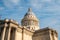 Top of the facade of the pantheon in Paris. France