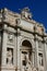 Top of famous Trevi Fountain in Rome, Italy