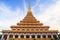 Top of golden pagoda at the Thai temple, Khon kaen Thailand