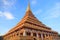 Top of golden pagoda at the Thai temple, Khon kaen Thailand
