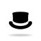 Top hat graphic icon isolated on white background