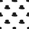 Top hat icon in black style isolated on white. England country pattern.