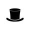 Top hat Icon. Gentleman hat icon isolated on white background