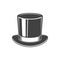 Top hat, retro headwear, magician cap bowler icon