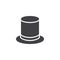 Top hat vector icon