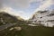 Top of the Julier Pass with roman column