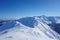 Top of Kopa Kondracka during winter with a view on Kasprowy Wierch, Zakopane, Tatry mountains, Poland