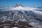 Top of Koryaksky Volcano seen from Avachinksy Volcano