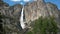 Top leap of yosemite falls in yosemite national park