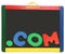 Top Level Domain Dot COM On Chalkboard