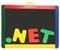 Top Level Domain Dot NET On Chalkboard