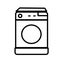 Top load washer icon vector sign and symbol isolated on white background, Top load washer logo concept