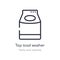 top load washer outline icon. isolated line vector illustration from tools and utensils collection. editable thin stroke top load