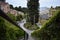 The top of the Lyon Street Steps looking towards San Francisco Bay and Marin beyond, 7.