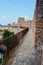 On top of the Majestic city walls of Cittadella, Italy