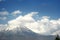 Top of the Mount Ararat with clouds behind in Ararat City.