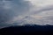 The top of Mount Ararat is covered in snow. View from Armenia