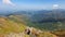 From the top of Mount Volowiec, the summer panorama of the Polish Tatra Mountains