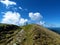 Top of mountain Porezen in Slovenia covered in dry grass