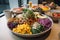 top-notch vegan fast food restaurant, with colourful and flavorful plant-based menu items