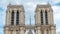 Top of Notre-Dame de Paris timelapse, a medieval Catholic cathedral on the Cite Island in Paris, France