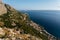 Top panoramic view from the fortress Stari Grad near Omis on the town of Nemira in Croatia