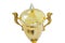 Top part of metal award cup of gold color