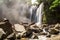 Top part of Nauyaca Waterfalls in Costa rica, a majestic cascading fall in Dominical province, Costa Rica