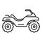 Top quad bike icon, outline style