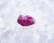 Top quality A grade small rough RUBY crystals from Tanzania on crystalline druzy center of Polished Blue Lace Agate slab