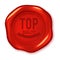 Top quality text on vector red wax seal