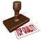 Top quality - wooden stamp - 3D illustration