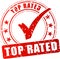 Top rated red stamp