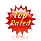 Top rated red star icon