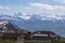 Top of Rigi Kulm Luzern Switzerland with Alps snow mountain view