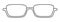 Top Rimless frame glasses fashion accessory illustration. Sunglass front view for Men, women, unisex silhouette style