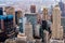 Top of the rock observation desk in rainy day before sunset , Manhattan , New york city