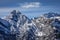 Top of the Schilthorn and view of Bernese Swiss alps, Switzerland