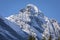 Top of the Schilthorn and view of Breithorn and Bernese Swiss alps, Switzerland