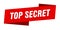 top secret banner template. top secret ribbon label.