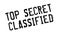 Top Secret Classified rubber stamp