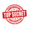 Top secret, confidential vector stamp