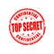 Top secret, confidential vector stamp