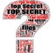 Top Secret Conspiracy Files Abstract Background Text Shapes