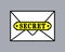 Top secret document icon in envelope