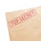 Top Secret package isolated over a white background.