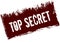 TOP SECRET on red retro distressed background.