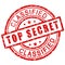 Top secret stamp. Red top secret classified stamp icon.