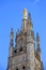 Top of the spire of the beautiful St. Andre Cathedral which is from the 12th and the 14th century, Bordeaux, France.