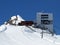 The top station of the cable car Col du Pillon - Scex Rouge on Sex Rouge Travel destination Glacier 3000, Les Diablerets